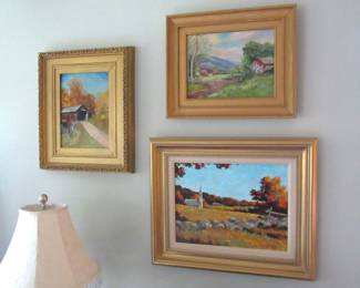 New England Landscapes various artists Oil on Board and canvas. Micheal Fratrich, 