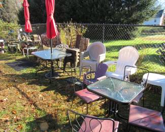 Lots of wonderful outdoor furniture to choose from.