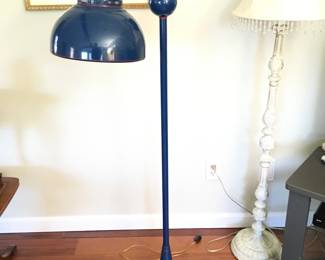 Original condition mid-century Danish tole floor lamp