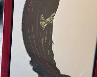 Magnificent Erte Print, framed. Art Deco 