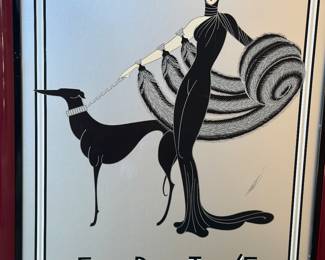 Post Modern Erte Original Prints. 1920s French Art Deco. 