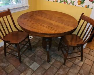 oak dining set, just 2 chairs