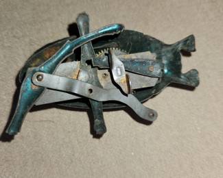 antique Marke Lehmann mechanical beetle toy. Does NOT wind. Bottom shown