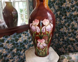 back of vintage vase