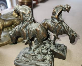 vintage metal bookends