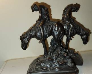 vintage metal bookends