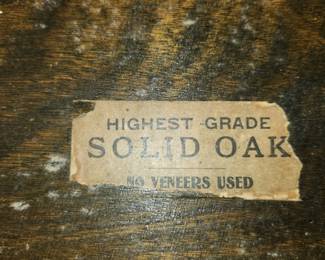 matching antique 3 piece solid oak dining set