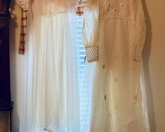 Vintage wedding dress and 2 piece lingerie set
