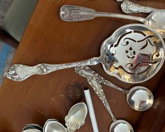 Ewww & Barton sterling serving spoon