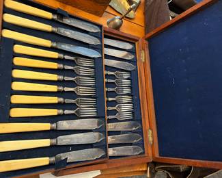 English silver plate tea set