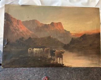 Unframed, some damage, signed M. Jackson (Margie)