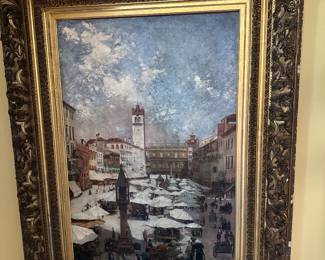 Signed Richard Sipps, market in Munich, Germany'  Very large
