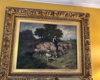 Oil painting on canvas: signed