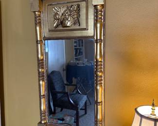 Mirror with gold leaf frame