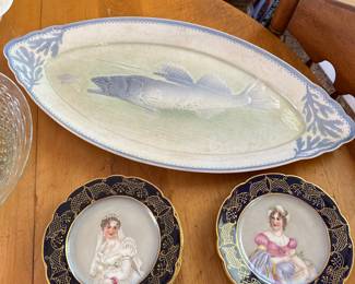 Fish platter & portrait plates