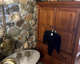 This oak TV cabinet has great storage.