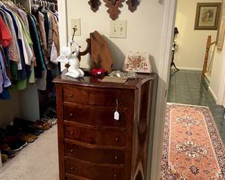 This is a large Burl wood lingerie/jewelry chest.
