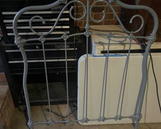 Single metal headboard.  Vintage professionally painted. 