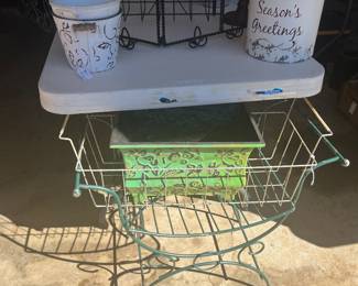 Metals: vintage, new, hooks, plate racks