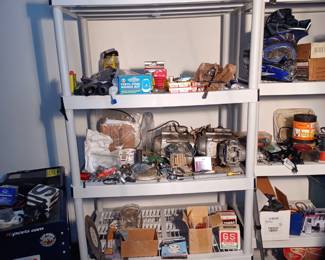 Honda Z50A engine and part. Honda CT70 engine and parts. Shelf