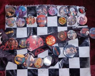 1980's Rock N Roll Pin Collection