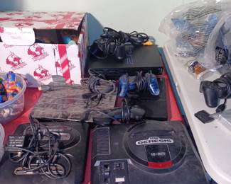 Sega Genesis gaming consoles and PS2 console