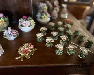 VINTAGE STAFFORDSHIRE ENGLISH AND CAPODIMONTE & ANDREA BY SADEK