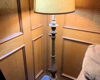 Vintage wood floor lamp