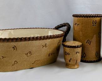 #4 • Montana Lifestyles Silversmith Dinnerware Set, Branded Western Cowboy Steer Rope
