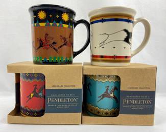 #6 • Four Large Pendleton Wollen Mills Mugs
