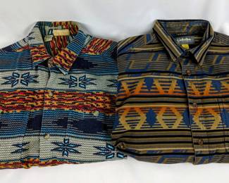 #23 • Two Flannel Long-Sleeve Shirts, Mens Size Large - International Male, Cabela's
