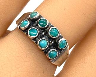 #30 • Sterling Silver Turquoise - Size 8 1/4
