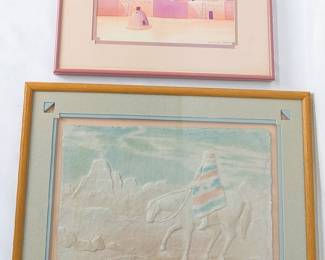 #74 • Signed Southwest Art - Priscilla Hand Cast "Journey", Ron Toahani Jackson Cliff Dwellings
