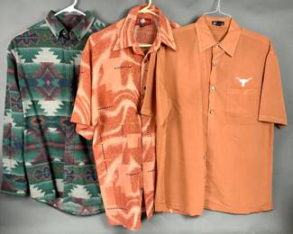 #76 • Three Men's Casual Shirts Size M - Cabela's Flannel, Donaldo and Antigua Short Sleeve
