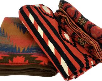#89 • Three Vibrant Vintage Blankets
