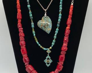 #92 • Turquoise Colored, Red Coral and Other Coordinating Beads
