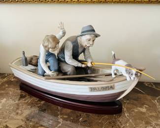 Large Lladro “Fishing with Grandpa”