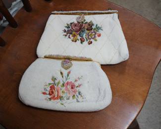 Vintage beaded / petit point bags