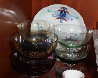 Colored glass sherberts'