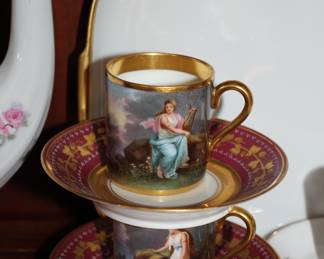 Dresden hand painted demitasse