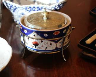 Antique porcelain lidded container