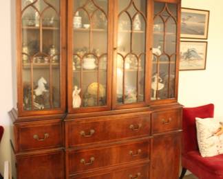 Mahogany breakfront / desk