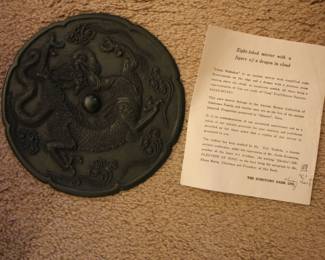 Replica bronze eight lobed mirror, given as gift from the Sumitomo Bank