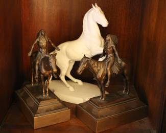 Pair Cyrus Dallin "Appeal to the Great Spirit" bookends
