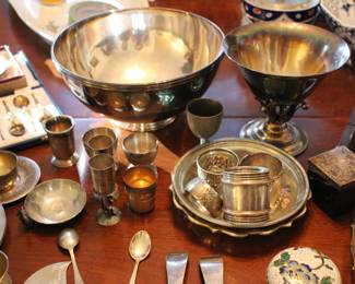 More sterling silver items, flatware / hollowware, napkin rings