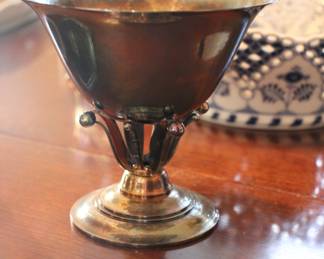 Georg Jensen sterling silver footed bowl designed by Johan Rohde