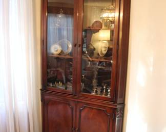 Mahogany corner cabinet