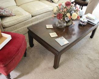 Oriental inspired coffee and end tables