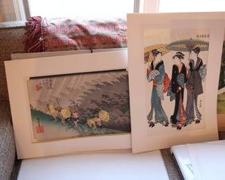 Wood block prints - set of 6 "Ukiyo-e"