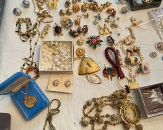 More jewelry costume earrings, necklaces...